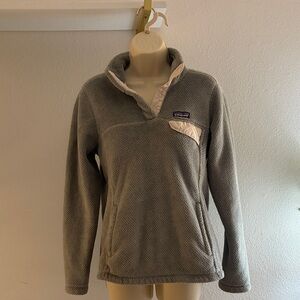 Patagonia Women’s Synchilla Fleece Pullover Gray Snap-T Size M